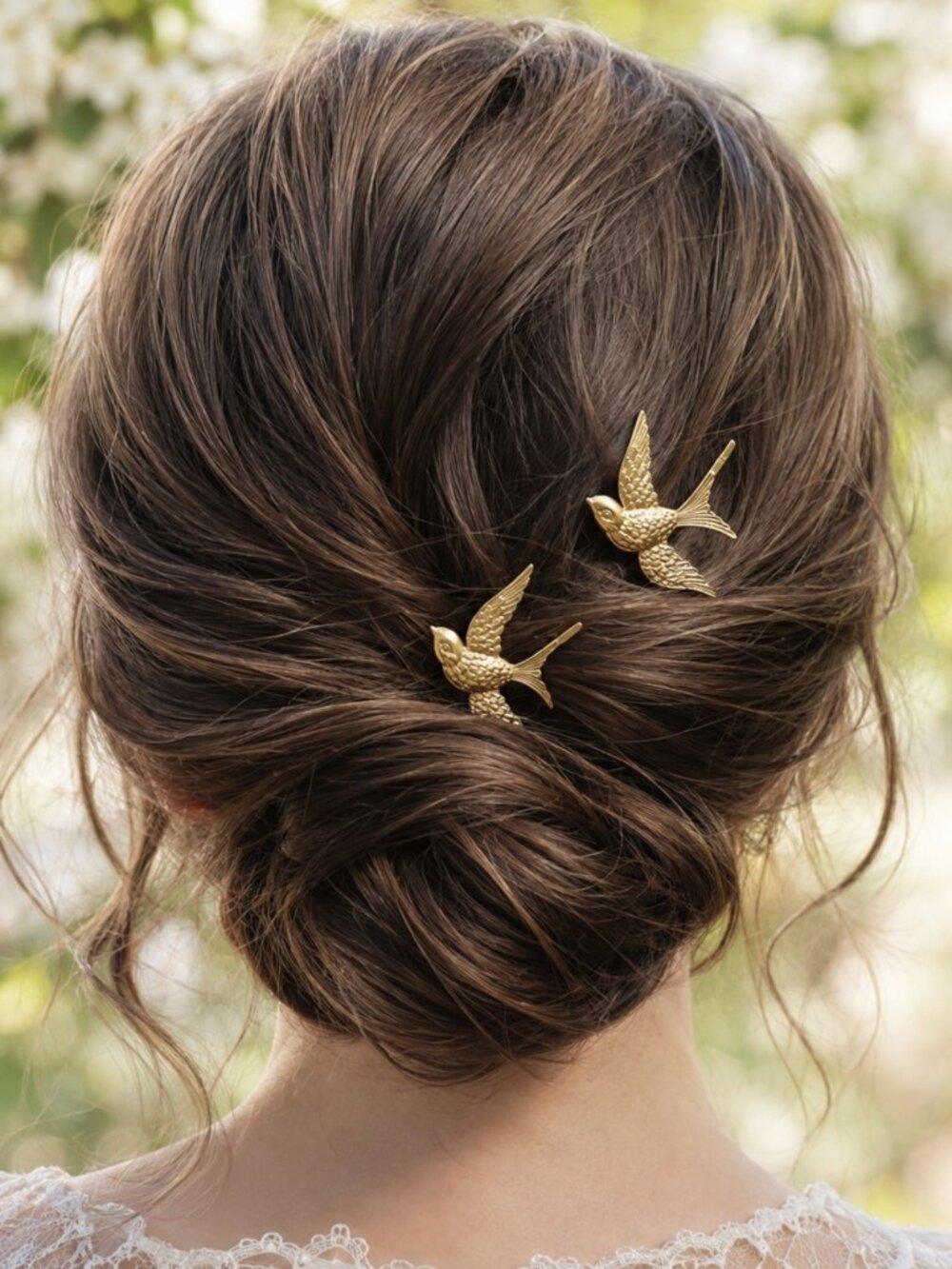 NWT Gold Bird Hair Pins Set Vintage Swallow Hair Clips
